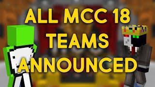 MCC 18 ALL TEAMS ANNOUNCED + PREDICTIONS