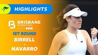 Kim Birrell v Emma Navarro - Brisbane International Highlights | Wide World of Sports