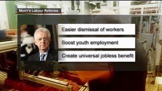 Italy's Monti seeks key labour reforms