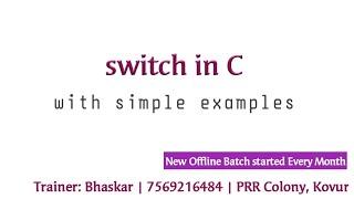 switch in C Language | Karna Coding Tution | Bhaskar sir
