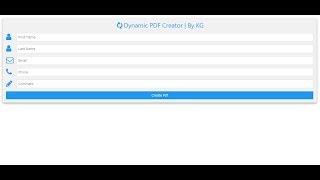 Creating Dynamic Pdf Using Form Data In Php  (with source Code)