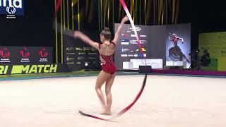 Stliana NIKOLOVA (BUL) - 2020 junior European Champion, ribbon