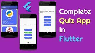 Complete Quiz App With Timer  In Flutter | By Desi Programmer