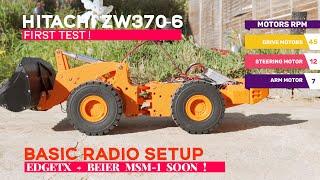 Huge HITACHI ZW 370 Wheel loader first test ! 12kg Fully 3D Printed in PETG !