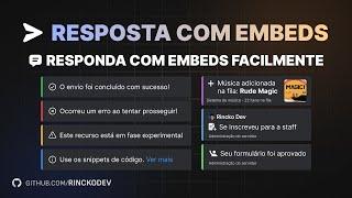 Criando um bot utilitário - Função de resposta bom embed - discord.js v14