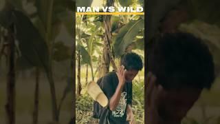 man vs wild comedy video #shorts #manvswild #wildlife #comedy