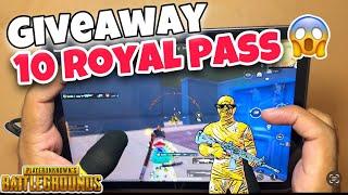 iPad Mini 6 Handcam Pubg Mobile 4 finger Claw and Gyroscope |10 Royal pass giveaway 