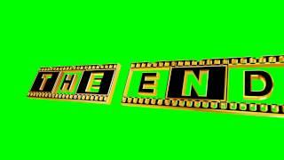 60FPS 4K The End Strip Title Green Screen Animation
