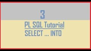 Tutorial 3 : SELECT INTO Explained.