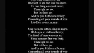 "Sigh No More Ladies" with Lyrics