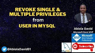 Revoke Single and Multiple Privileges to User in mySQL