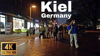 Kiel at Night is BEAUTIFUL. Walk in the City Center | Kiel 4K