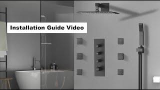 How to Install Bostingner 12" Thermostatic Rainfall Shower System with Body Spray Jets