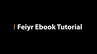 Feiyr Tutorial: How to Publish your eBook