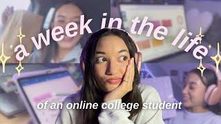 a week in the life of an online college student   (study vlog)