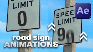 How to make Animated Road Sign Effect | After Effects Tutorial