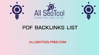 PDF Backlinks List | word to pdf | free pdf submission list | pdf submission sites | pdf submission