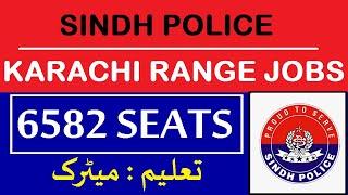 Sindh Police Jobs Karachi Range |  Police Constable | Driver Police Constable