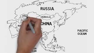 Map of Asia Continent: Countries and their location / Asia Political Map / Asia Map with Countries