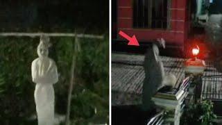 POCONG GENTAYANGAN TEREKAM CCTV ! 7 PENAMPAKAN HANTU TERJELAS DAN SERAM YANG BIKIN MERINDING