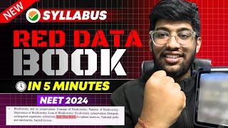 RED DATA BOOK in 5 mins| NEET 2024 | New syllabus