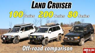 Toyota Land Cruiser 80, 100, 200 series - Off-Road Comparison