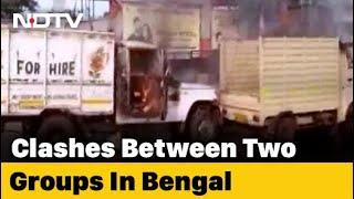 Violence Breaks Out Outside BJP Office In Bengal, Vehicles Set On Fire