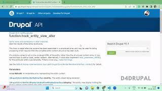 How and when to use hook_entity_view_alter Drupal 10 | D4Drupal