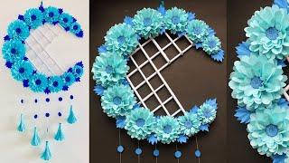 Paper Flower Wall Hanging- Easy Wall Decoration Ideas - Paper craft - DIY Wall Decor