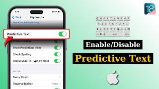 How To Enable Or Disable Predictive Text on iPhone