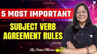 5 most important subject verb agreement rules | Class 10 CBSE | By Oshin Ma'am