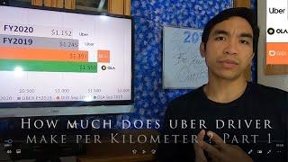 How much does Uber Driver in Australia make per KM? Part 1 Uber Earning after GST, Fuel & App Fee