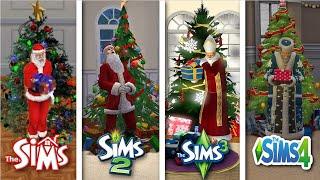 Sims 1 vs Sims 2 vs Sims 3 vs Sims 4 - Christmas Tree