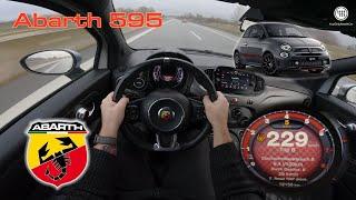 Fiat Abarth 595 Turismo (165hp) TOP SPEED DRIVE ON THE GERMAN AUTOBAHN