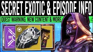 Destiny 2: FUTURE EXOTICS & EPISODE SCHEDULE! Glitch WARNINGS, Quest Updates, Longest Raid & More!