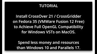 WINDOWS VST ON MAC - CrossGridder 1.4 and Linux Virtual Machine (1st PART) (OUTDATED)