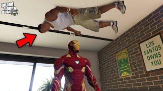 Franklin Hide Inside His House Wall From Ironman In Gta 5!