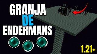  GRANJA de ENDERMANS en MINECRAFT BEDROCK y JAVA 1.21!! (PEQUEÑA Y EFICIENTE!!) 