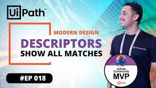 18. Descriptors in UiPath Modern Design | Show all Macthes | Icons and their  Meaning | Mukesh Kala