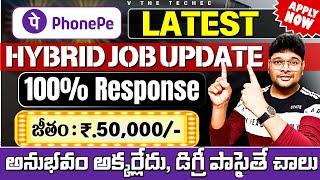 Permanent jobs 2024 | Package 6 LPA | Latest jobs in Telugu | Hybrid jobs | Phonepe | @VtheTechee