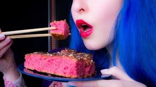 ASMR: Pink Lemonade Cake & Yogurt Dip - Chewy Cake ~ Relaxing Eating Sounds [No Talking | Vegan] 