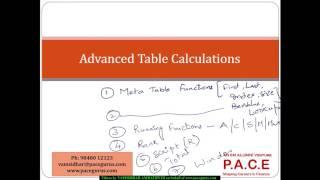 Advanced Table calculations using Tableau