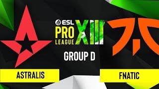 CS:GO - Astralis vs. fnatic  [Train] Map 1 - ESL Pro League Season 13 - Group D