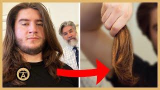 Man Chops 12 Inches of Son's Hair (Transformation + Bloopers)