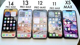 iPhone 14 Pro Max Vs iPhone 13 Pro Max Vs 12 Pro Max Vs 11 Pro Max Vs XS Max! (Comparison) (Review)
