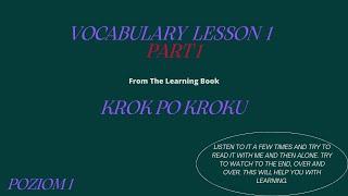 A1 Lesson 1 from the book Krok po Kroku. Part 1/2