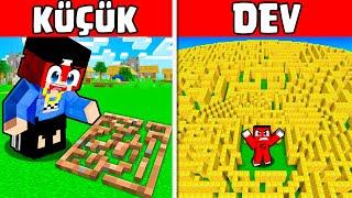 BÜYÜK vs KÜÇÜK LABİRENT YAPI KAPIŞMASI !! - Minecraft