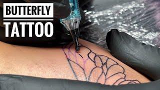 30 minutes Butterfly tattoo | Time lapse