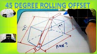 Piping 45 Degree Rolling Offset - How to Find 45 Degree  Rolling Offset