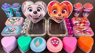 PAW Patrol Skye & Everest |Mixing Makeup,Eyeshadow,Glitter,Clay Into SlimeSatisfying Slime Video